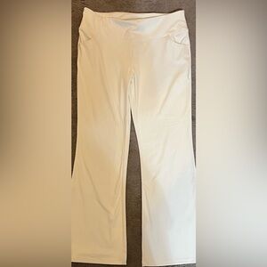 White stretchy pants